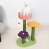 Flower Cat Tree Sisal Covered Scratching Post Climbing Scratcher Tower Furniture