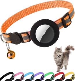 Applicable Airatg Pet Collar Kitten Puppy Reflective Anti-lost Pet Collar Neck (Color: orange)