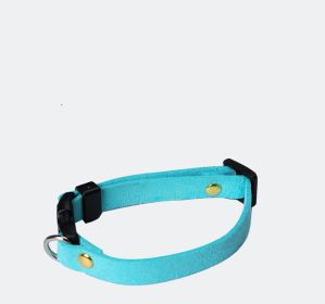 Pet Supplies Pet Cat Dog Accessories Bow Collar Diy Collar Korean Velvet Adjustable (Option: Blue-XL)