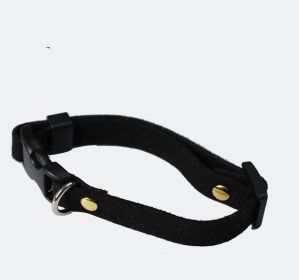 Pet Supplies Pet Cat Dog Accessories Bow Collar Diy Collar Korean Velvet Adjustable (Option: Black-S)