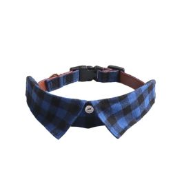 Pet Supplies Gentleman Dog Collar Bow Tie Detachable (Option: Blue-L)