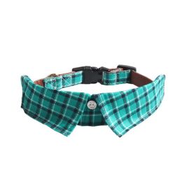 Pet Supplies Gentleman Dog Collar Bow Tie Detachable (Option: Green-L)